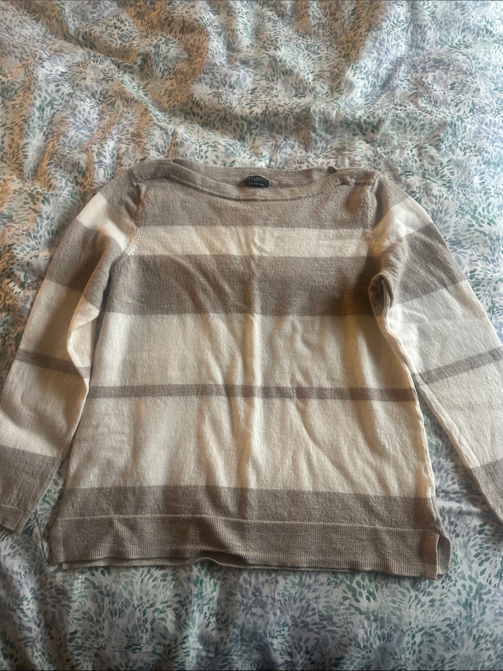 Talbots Petite Pure Merino Wool Sweater in Beige - Smaller Fitting Petite Large